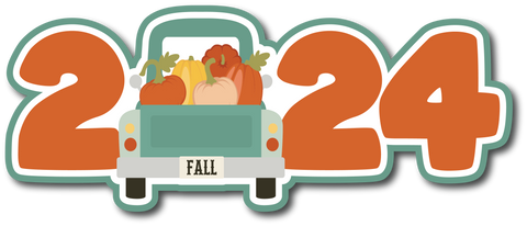 2024 - Fall Truck - Scrapbook Page Title Die Cut