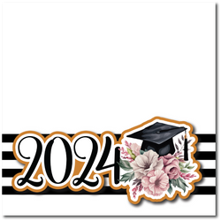 2024 - Graduate - Printed Premade Scrapbook Page 12x12 Layout