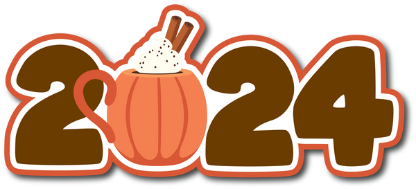 2024 - Pumpkin Spice - Scrapbook Page Title Sticker