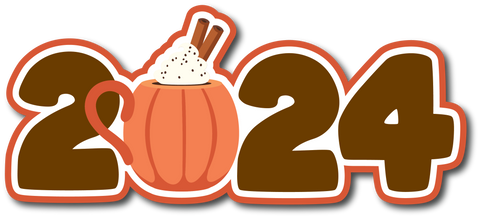 2024 - Pumpkin Spice - Scrapbook Page Title Sticker