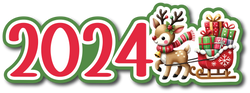 2024 - Reindeer Presents - Scrapbook Page Title Sticker