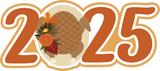 2025 - Thanksgiving Turkey - 4 Frames - (2) Scrapbook Page Layered Overlay Kit