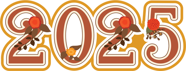 2025 - Fall Floral - Scrapbook Page Title Sticker