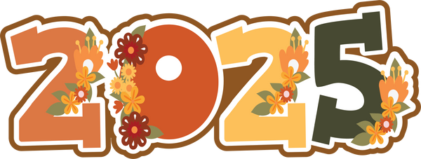 2025 - Fall Floral - Scrapbook Page Title Sticker