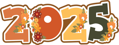 2025 - Fall Floral - Scrapbook Page Title Sticker