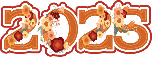 2025 - Fall Floral - Scrapbook Page Title Sticker