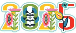 2025 - Flowers - Scrapbook Page Title Sticker