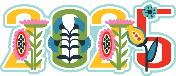 2025 - Flowers - Scrapbook Page Title Sticker