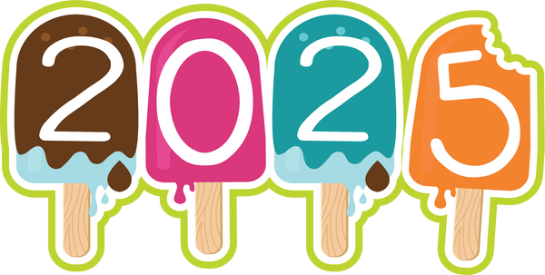 2025 - Ice Cream - Scrapbook Page Title Sticker