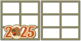 2025 - Thanksgiving Turkey - 4 Frames - (2) Scrapbook Page Layered Overlay Kit