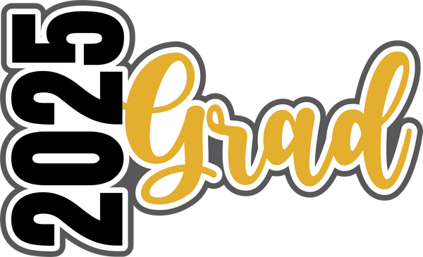 2025 Grad - Scrapbook Page Title Sticker