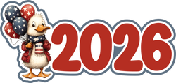 2026 - 4th of July - Scrapbook Page Title Sticker
