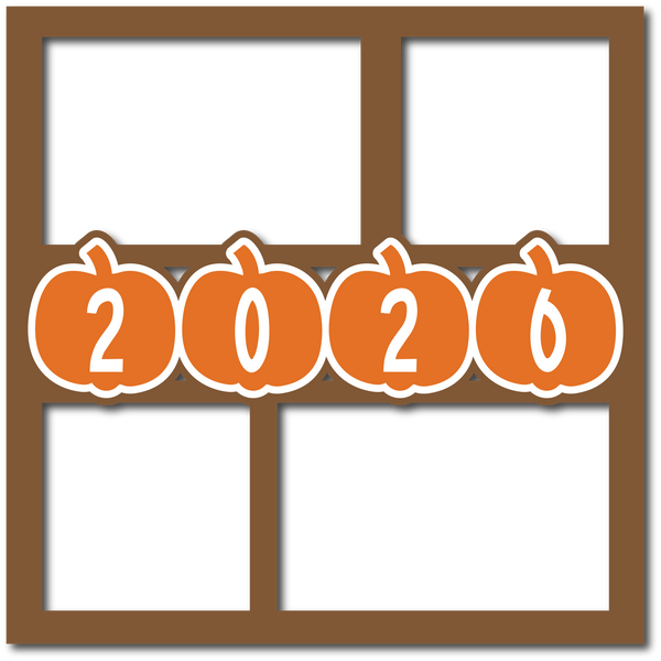 2026 - Pumpkins - 4 Frames - Layered Overlay - Digital Cut File - SVG - INSTANT DOWNLOAD