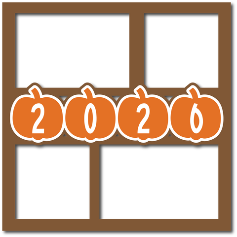 2026 - Pumpkins - 4 Frames - Layered Overlay - Digital Cut File - SVG - INSTANT DOWNLOAD