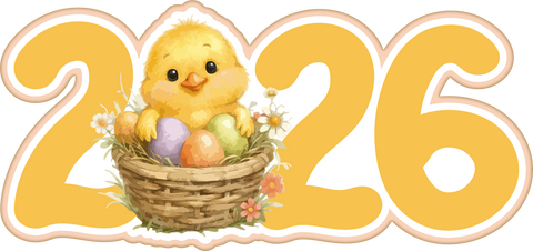 2026 - Easter Chick - Scrapbook Page Title Sticker