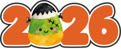 2026 - Candy Corn Monster - Scrapbook Page Title Sticker
