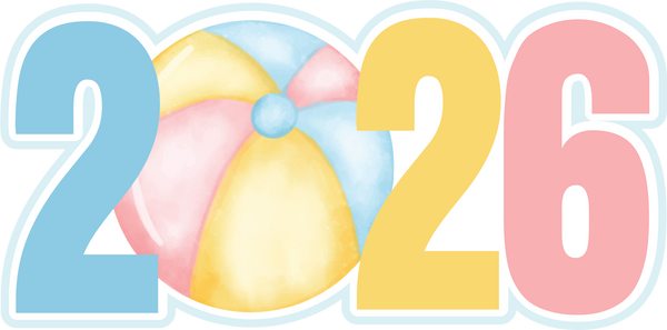 2026 - Pool Ball - Scrapbook Page Title Sticker