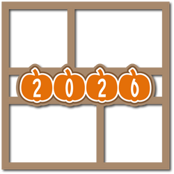 2026 - Pumpkins - 4 Frames - Scrapbook Page Layered Overlay Kit