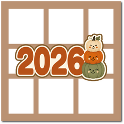 2026 - Stacked Pumpkins - Scrapbook Single Page Kit