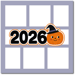 2026 - Witch Pumpkin - Scrapbook Single Page Kit