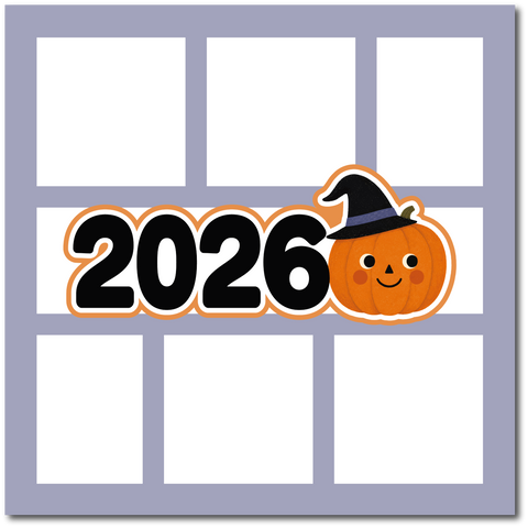 2026 - Witch Pumpkin - Scrapbook Single Page Kit