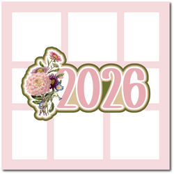 2026 Floral - Scrapbook Single Page Kit
