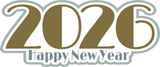 2026 Happy New Year - Scrapbook Double Page Kit