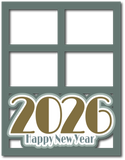 2026 Happy New Year - Scrapbook Page Layered Overlay Kit - 8.5 x 11