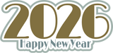 2026 Happy New Year - Scrapbook Page Layered Overlay Kit