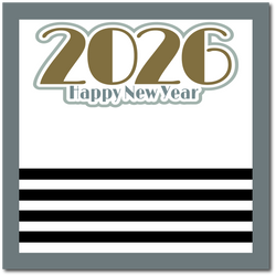 2026 Happy New Year - Scrapbook Single Page Kit