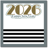 2026 Happy New Year - Scrapbook Single Page Kit