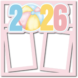 2026 - Beach - 2 Frames - Scrapbook Page Layered Overlay Kit