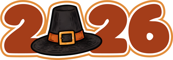 2026 - Thanksgiving - Hat - Scrapbook Page Title Sticker