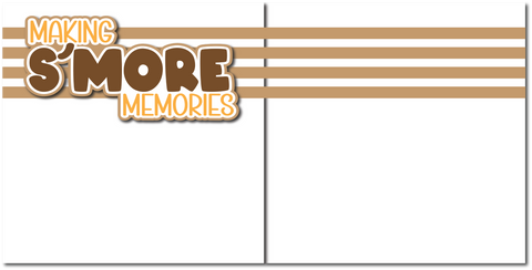 Making S'More Memories - Printed Premade Scrapbook (2) Page 12x12 Layout