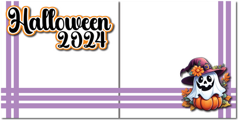 Halloween 2024 - Printed Premade Scrapbook (2) Page 12x12 Layout