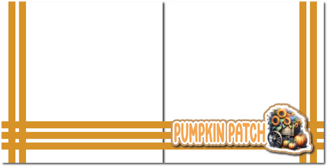 Pumpkin Patch - Printed Premade Scrapbook (2) Page 12x12 Layout