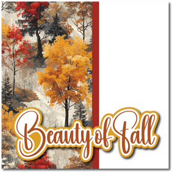 Beauty of Fall - Printed Premade Scrapbook Page 12x12 Layout