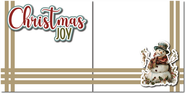 Christmas Joy - Printed Premade Scrapbook (2) Page 12x12 Layout