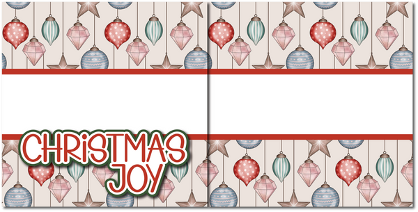 Christmas Joy - Printed Premade Scrapbook (2) Page 12x12 Layout