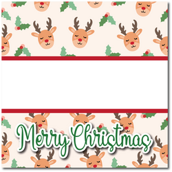 Merry Christmas - Printed Premade Scrapbook Page 12x12 Layout