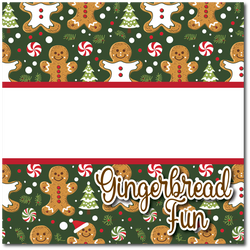 Gingerbread Fun - Printed Premade Scrapbook Page 12x12 Layout