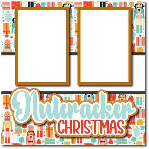 Nutcracker Christmas - Printed Premade Scrapbook Page 12x12 Layout