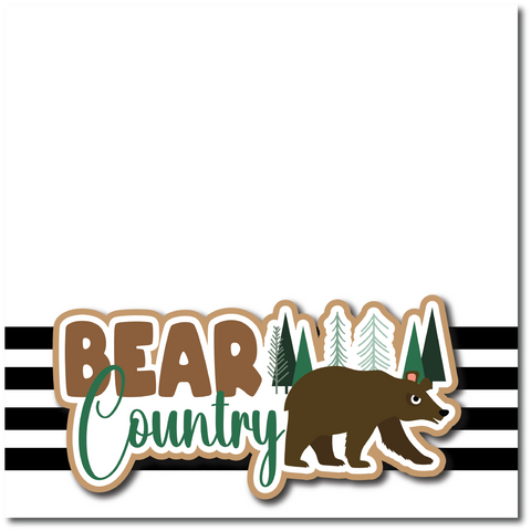 Bear Country - Printed Premade Scrapbook Page 12x12 Layout