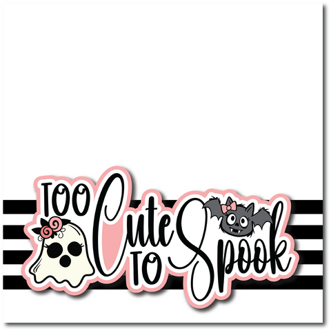 Too Cute to Spook - Printed Premade Scrapbook Page 12x12 Layout