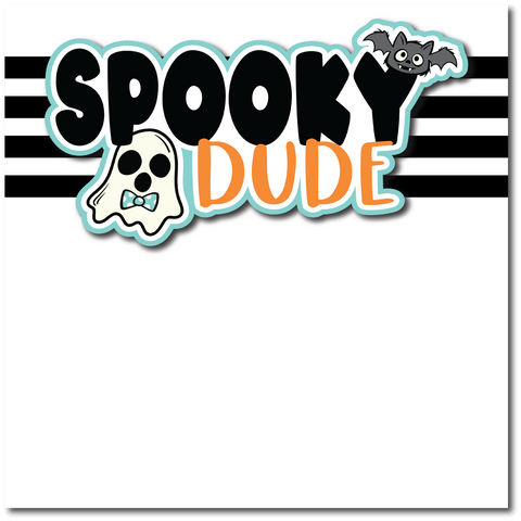 Spooky Dude - Printed Premade Scrapbook Page 12x12 Layout