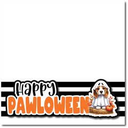 Happy Pawloween - Printed Premade Scrapbook Page 12x12 Layout