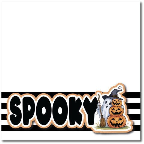 Spooky - Printed Premade Scrapbook Page 12x12 Layout