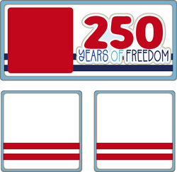 250 Years of Freedom - Scrapbook Page Photo Mat Set