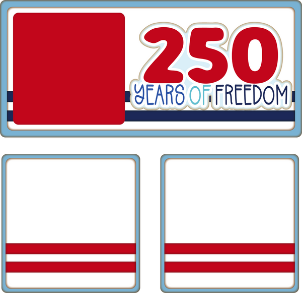 250 Years of Freedom - Scrapbook Page Photo Mat Set