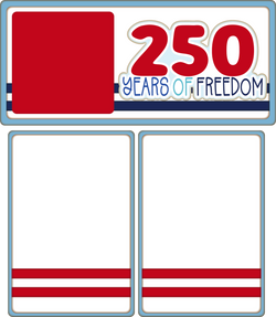250 Years of Freedom - Scrapbook Page Photo Mat Set
